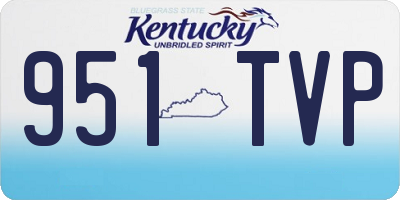 KY license plate 951TVP
