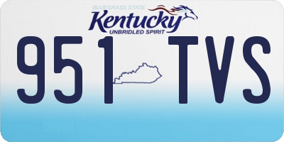 KY license plate 951TVS