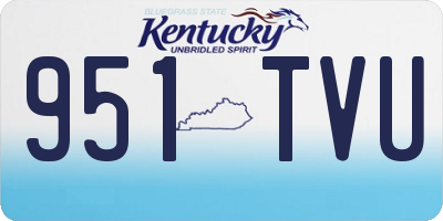 KY license plate 951TVU