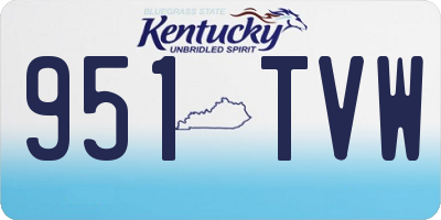 KY license plate 951TVW