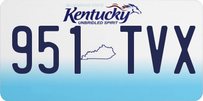 KY license plate 951TVX