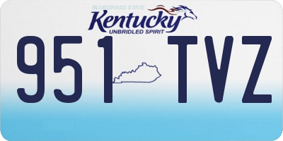 KY license plate 951TVZ