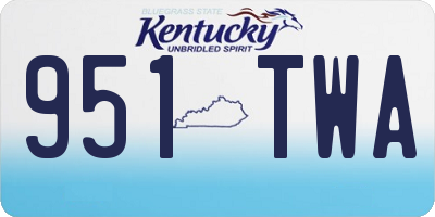 KY license plate 951TWA