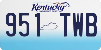 KY license plate 951TWB