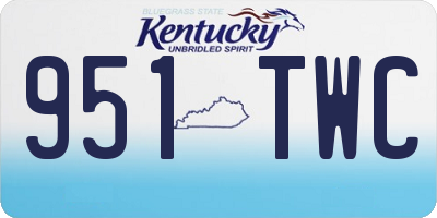 KY license plate 951TWC