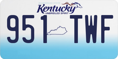 KY license plate 951TWF