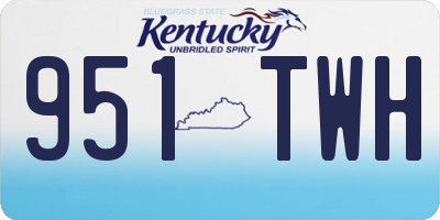 KY license plate 951TWH