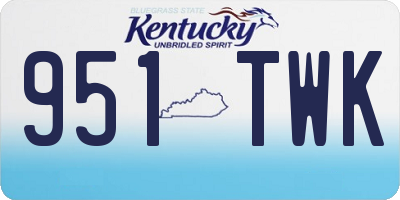 KY license plate 951TWK