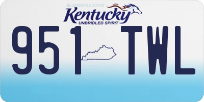 KY license plate 951TWL