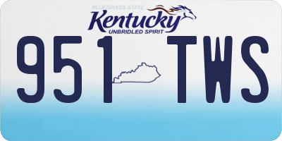 KY license plate 951TWS