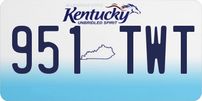 KY license plate 951TWT