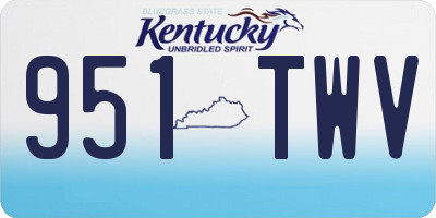 KY license plate 951TWV