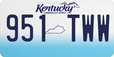 KY license plate 951TWW
