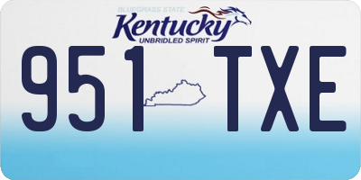 KY license plate 951TXE