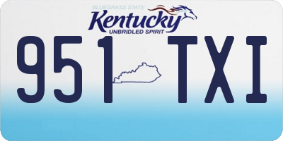 KY license plate 951TXI