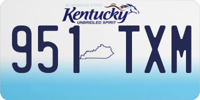 KY license plate 951TXM