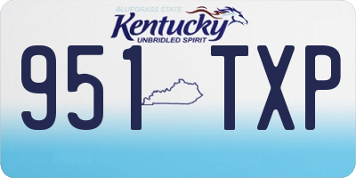KY license plate 951TXP