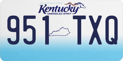 KY license plate 951TXQ