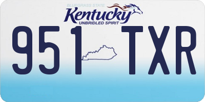 KY license plate 951TXR