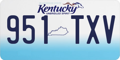 KY license plate 951TXV