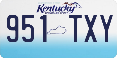 KY license plate 951TXY