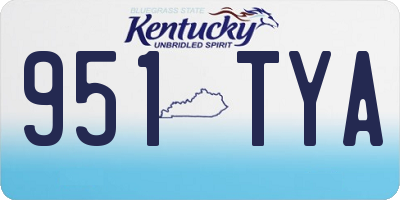KY license plate 951TYA