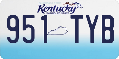 KY license plate 951TYB