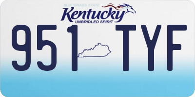 KY license plate 951TYF