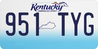 KY license plate 951TYG