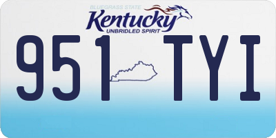 KY license plate 951TYI