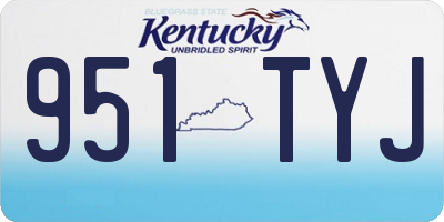 KY license plate 951TYJ