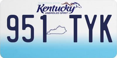 KY license plate 951TYK