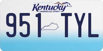 KY license plate 951TYL