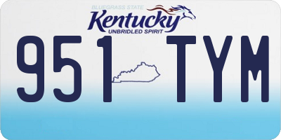 KY license plate 951TYM