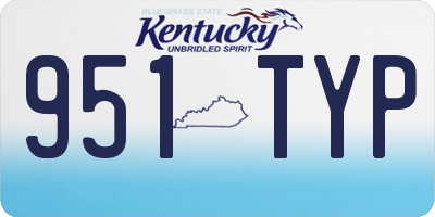 KY license plate 951TYP