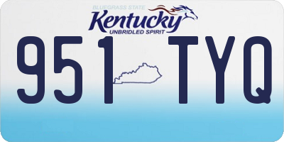 KY license plate 951TYQ