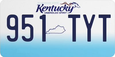 KY license plate 951TYT