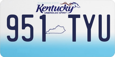 KY license plate 951TYU