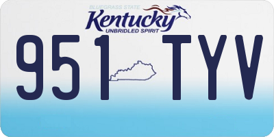 KY license plate 951TYV