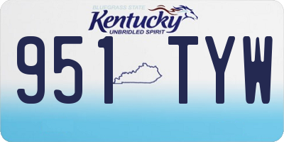 KY license plate 951TYW