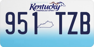 KY license plate 951TZB