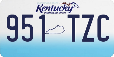 KY license plate 951TZC