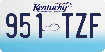 KY license plate 951TZF