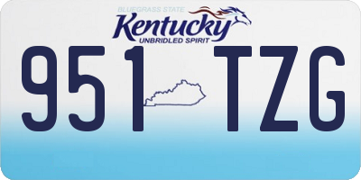 KY license plate 951TZG
