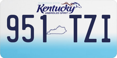 KY license plate 951TZI