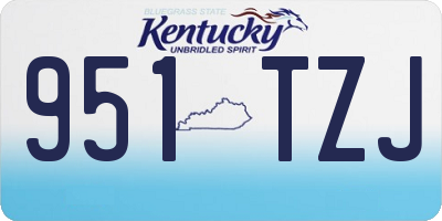 KY license plate 951TZJ