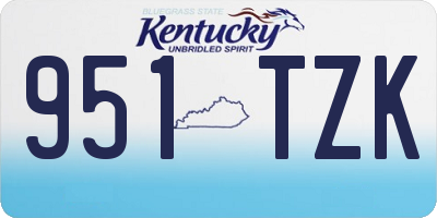 KY license plate 951TZK