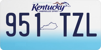 KY license plate 951TZL