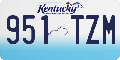 KY license plate 951TZM