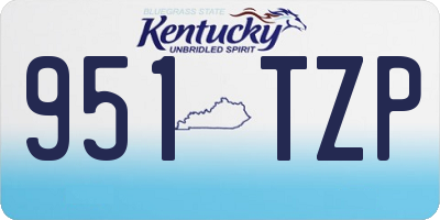 KY license plate 951TZP